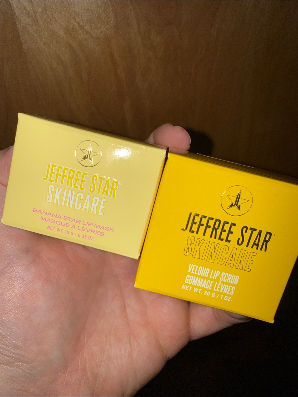 Jeffree Star Skincare Yellow & Pale Yellow Lip Mask + Scrub Duo